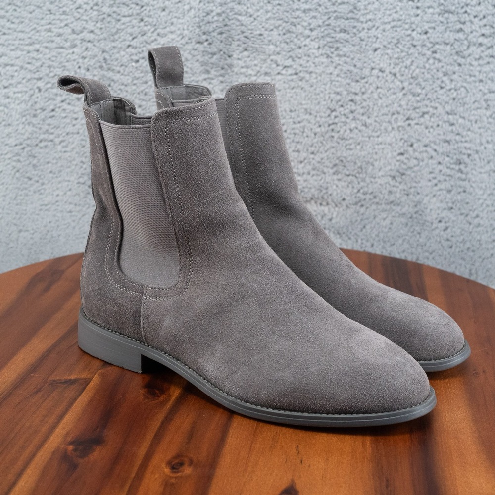Saint Morta Nomad Mens Chelsea Boot Sz 7 Gray Suede Elastic Panels Slip On Ankle